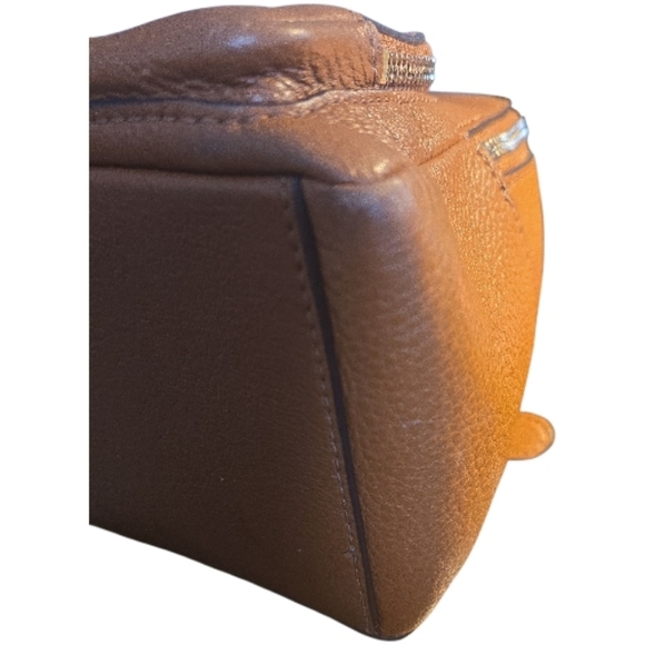 ♠️Kate Spade ♠️ New York LEILA Pebbled Leather Mini Dome Backpack - Brown/Tan - Picture 9 of 12